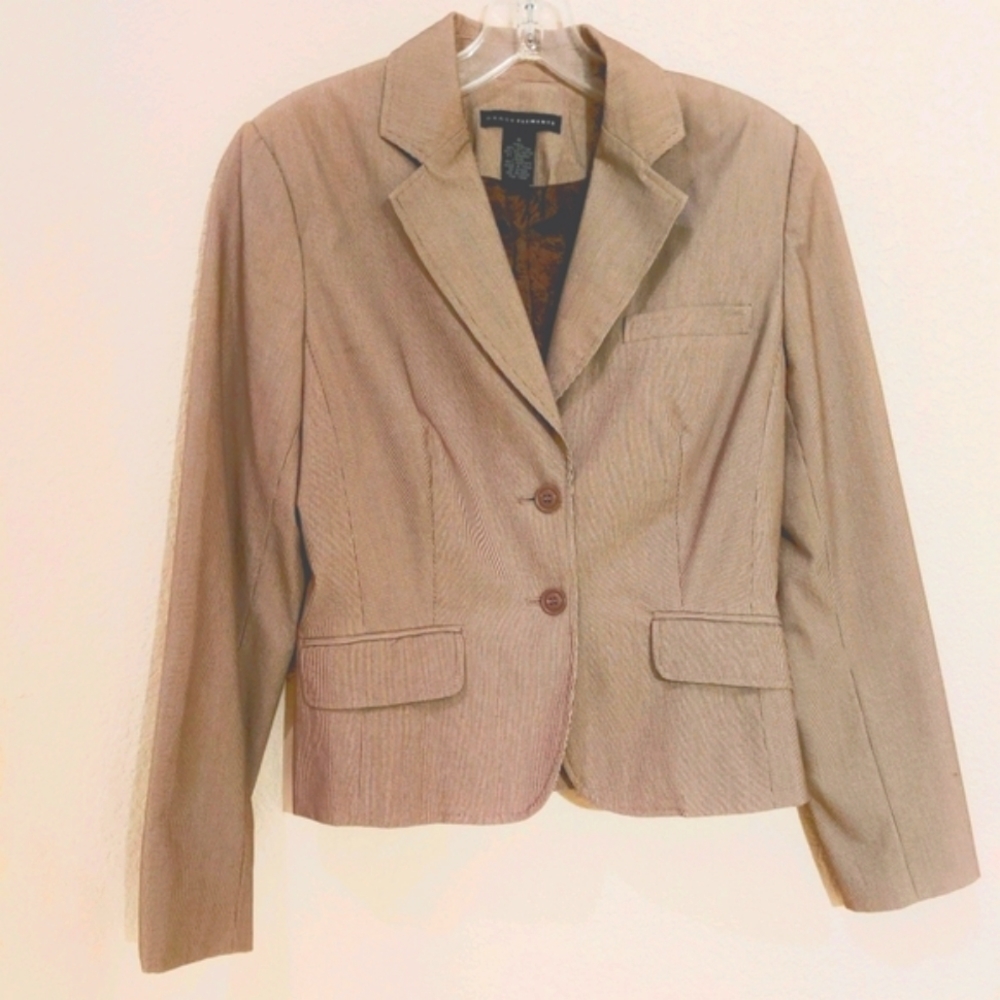 Grace Elements Sz.4 Tan Pinstripe Blazer Jacket